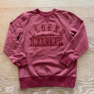 Boys The Place burgundy Legend in the making long sleeve sweatshirt top size 5T